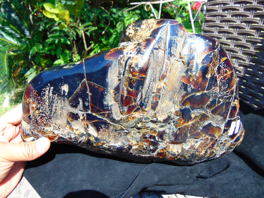 4670 gram Big Polished 310x210x140 mm Indonesia Dark Blue Amber for Healing EU03