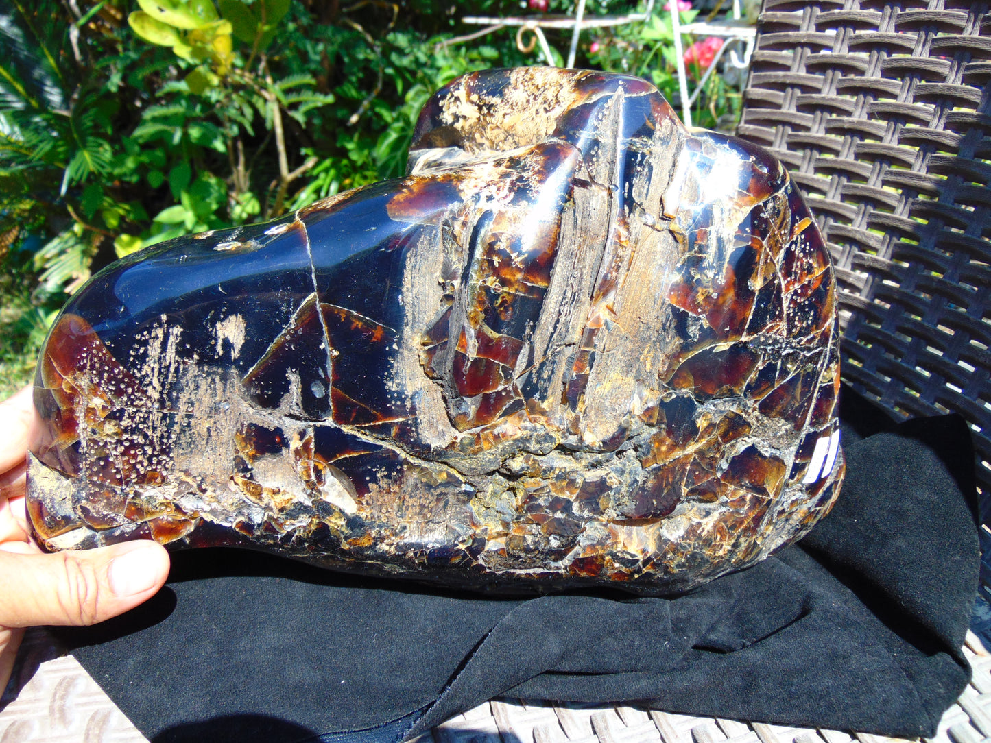 4670 gram Big Polished 310x210x140 mm Indonesia Dark Blue Amber for Healing EU03