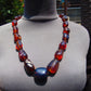 96 gr Small Beads Combination Necklace Indonesian Blue Amber for Healing A19K9