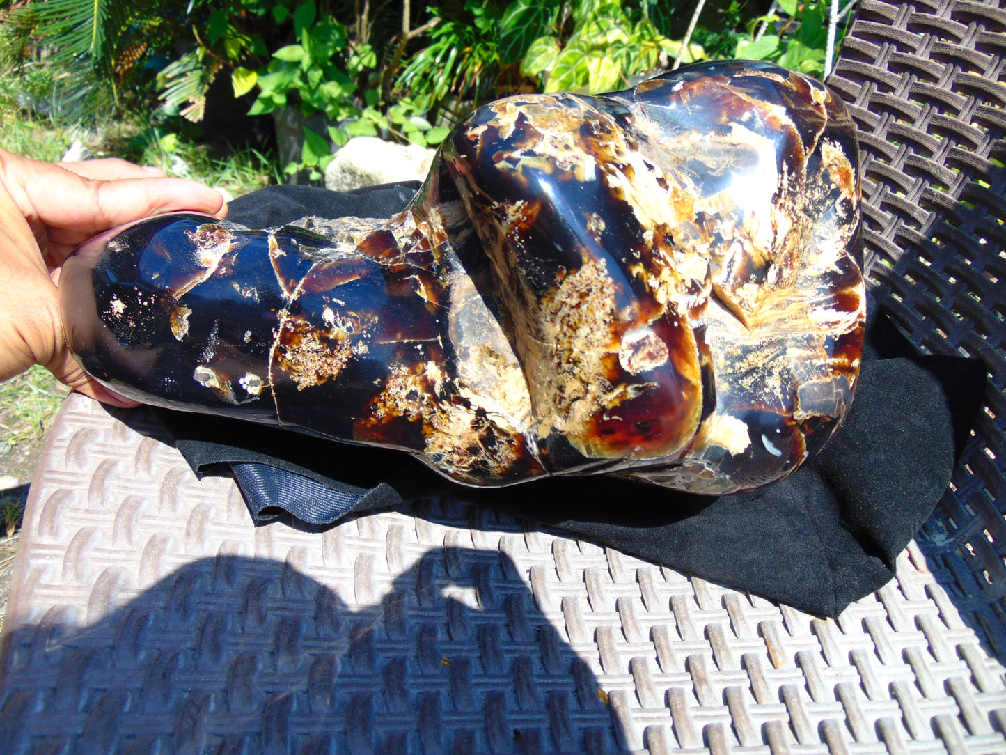 4670 gram Big Polished 310x210x140 mm Indonesia Dark Blue Amber for Healing EU03