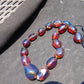 114 gr Small Beads Combination Necklace Indonesian Red Blue Amber for Healing A17K4