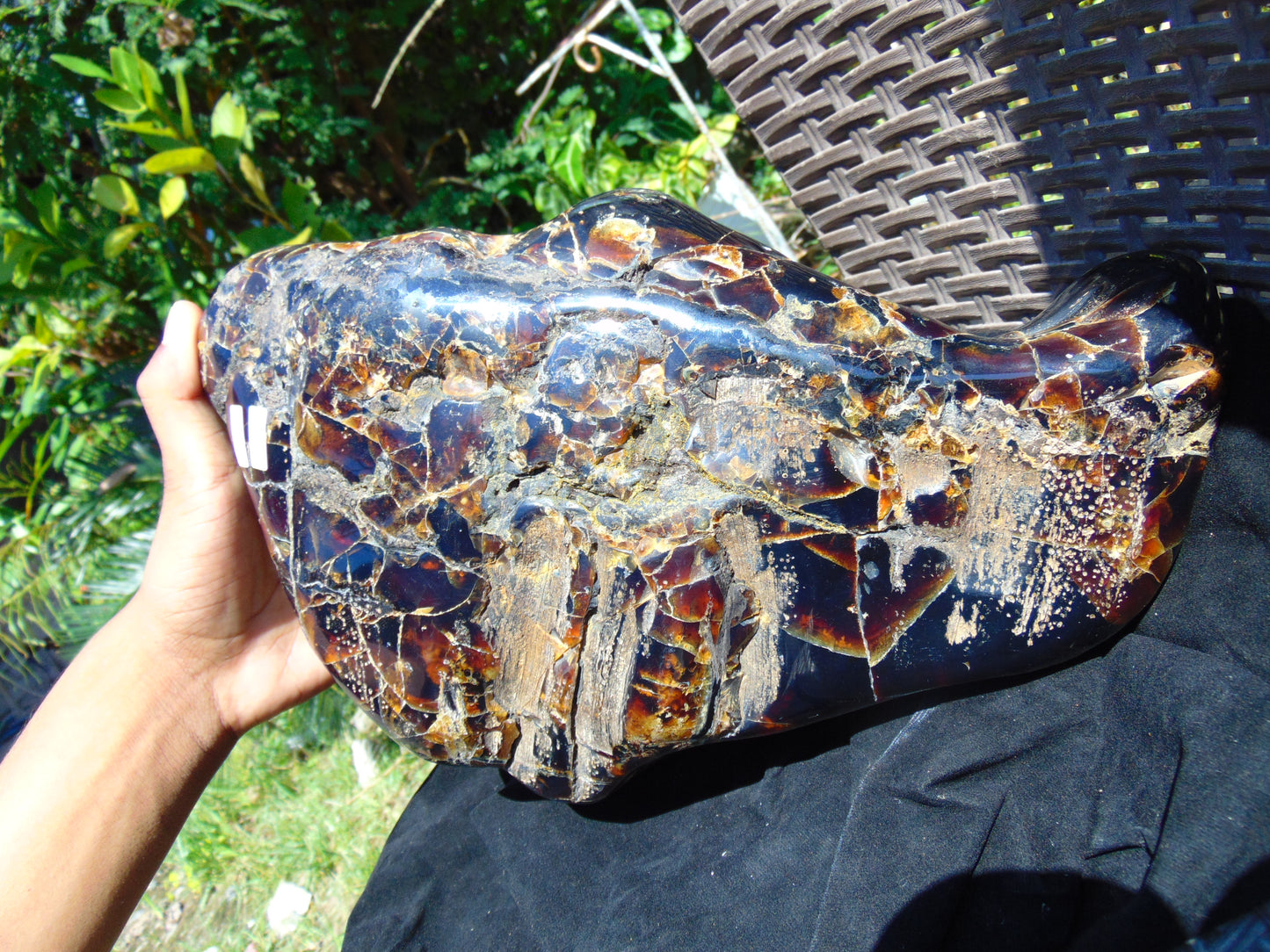 4670 gram Big Polished 310x210x140 mm Indonesia Dark Blue Amber for Healing EU03