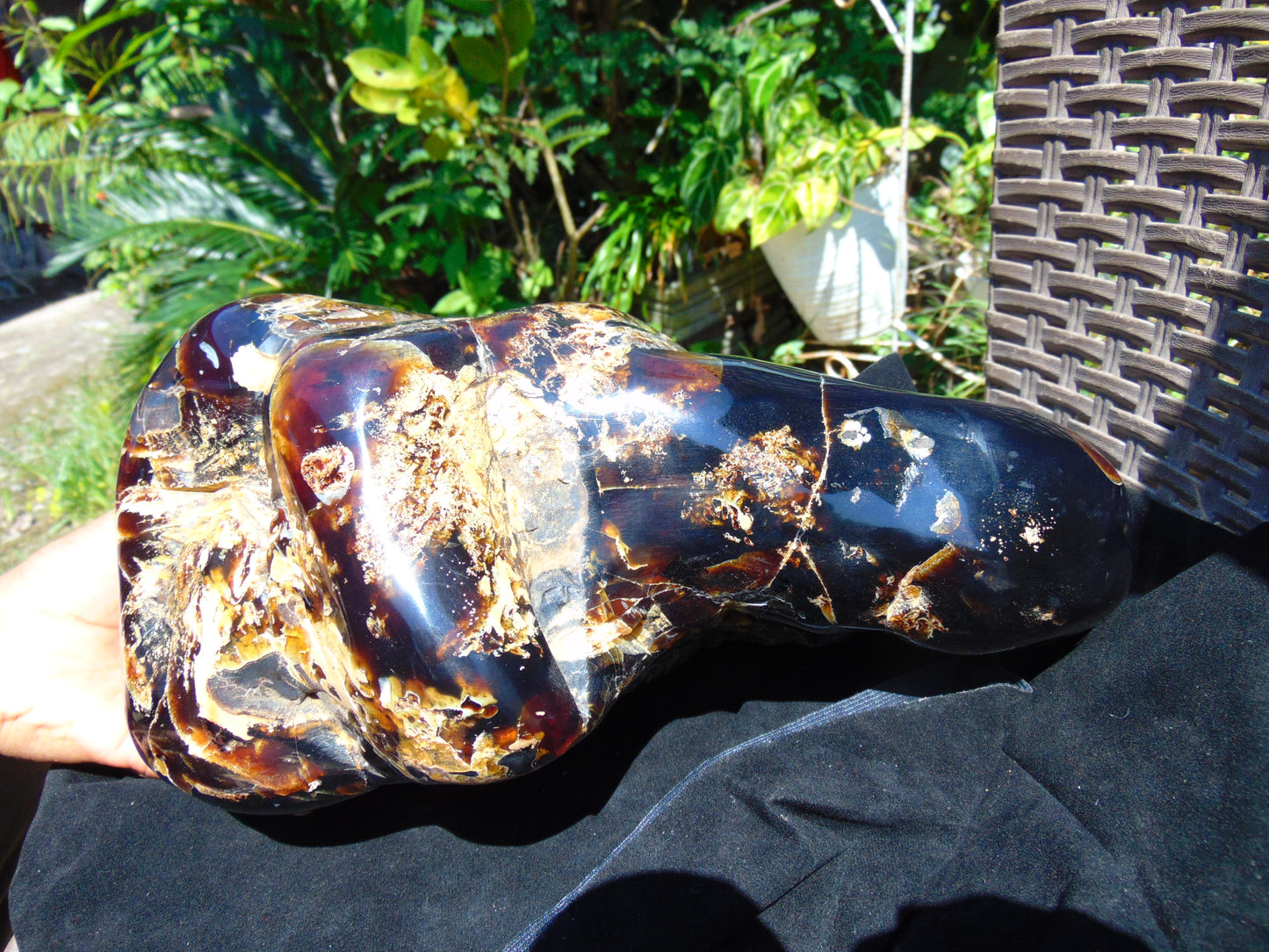 4670 gram Big Polished 310x210x140 mm Indonesia Dark Blue Amber for Healing EU03