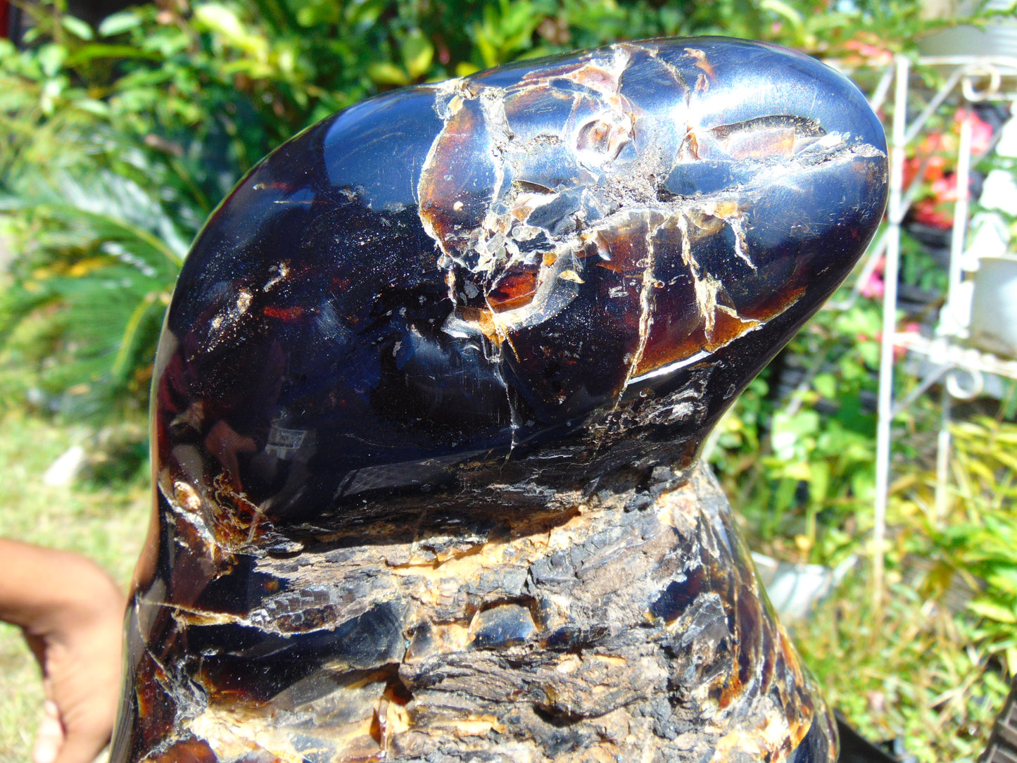 4670 gram Big Polished 310x210x140 mm Indonesia Dark Blue Amber for Healing EU03