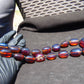 114 gr Small Beads Combination Necklace Indonesian Red Blue Amber for Healing A17K4