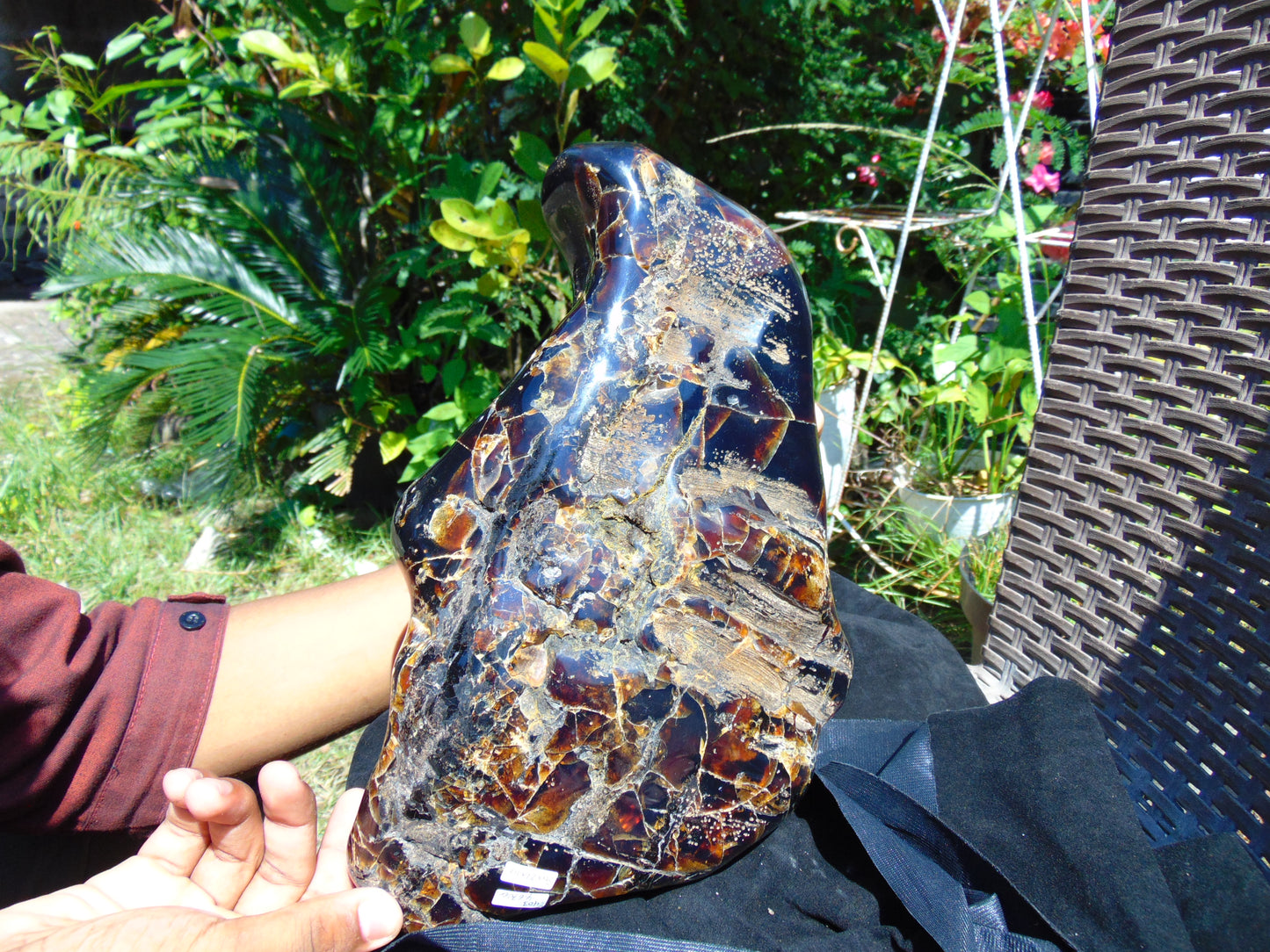 4670 gram Big Polished 310x210x140 mm Indonesia Dark Blue Amber for Healing EU03