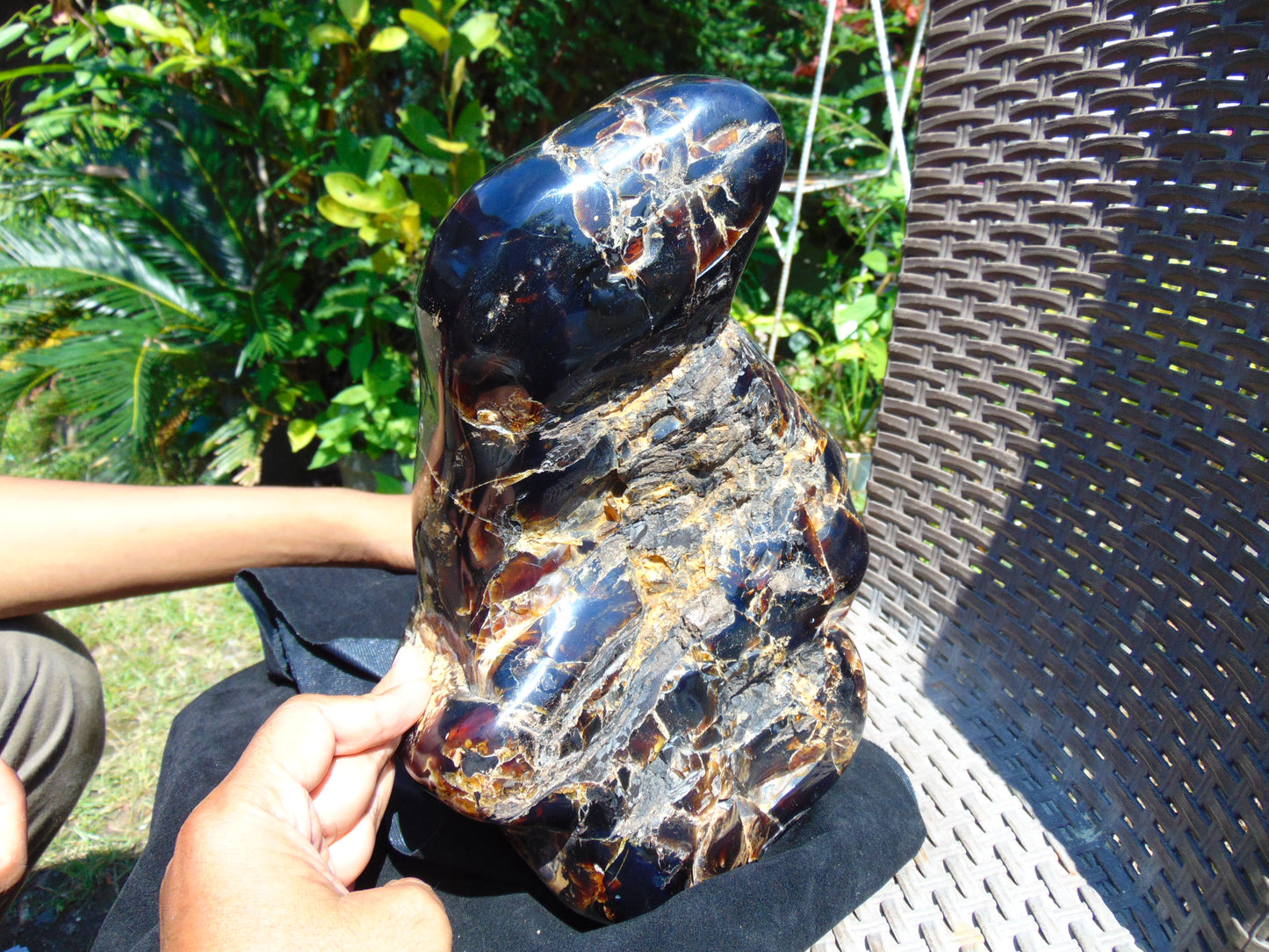 4670 gram Big Polished 310x210x140 mm Indonesia Dark Blue Amber for Healing EU03