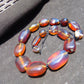 120 gr Small Beads Combination Necklace Indonesian Blue Amber for Healing A17K29