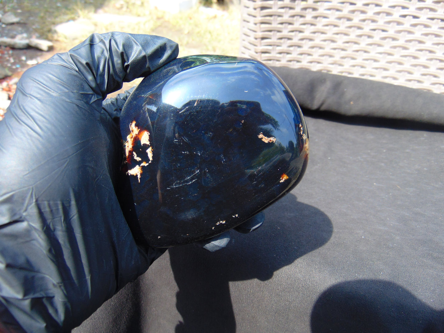 245 gr Full Polished Indonesia Black Amber for Healing ML118