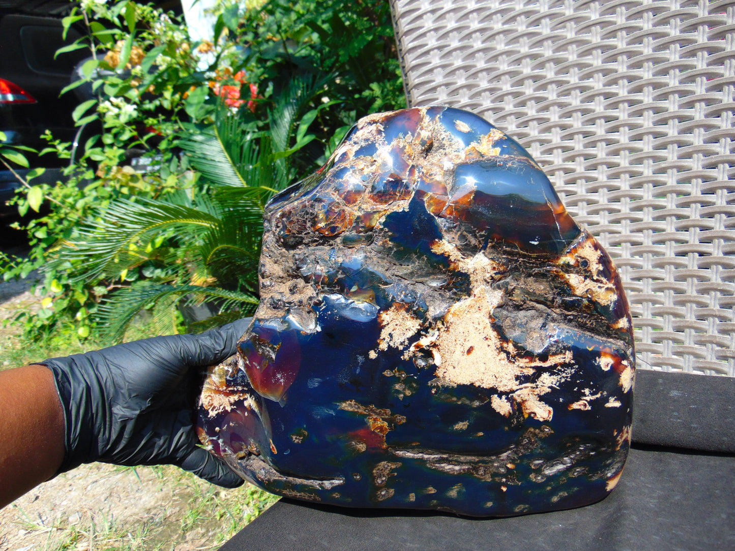 4380 gr Full Polished 29x27x7 cm Indonesia Blue Amber for Healing ML67