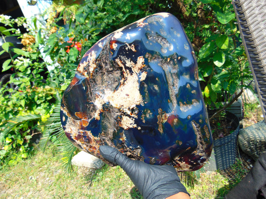4380 gr Full Polished 29x27x7 cm Indonesia Blue Amber for Healing ML67