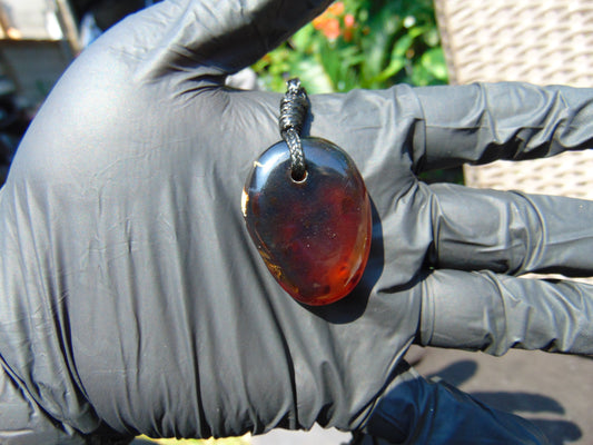 9 gr  Pendant Indonesian Blue Amber for Healing No.6