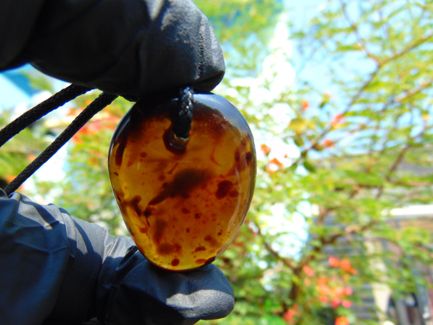 9 gr  Pendant Indonesian Blue Amber for Healing No.6