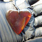 8 gr Heart Pendant Indonesian Red Honey Amber for Healing 26Y127