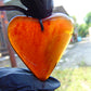 8 gr Heart Pendant Indonesian Red Honey Amber for Healing 26Y127