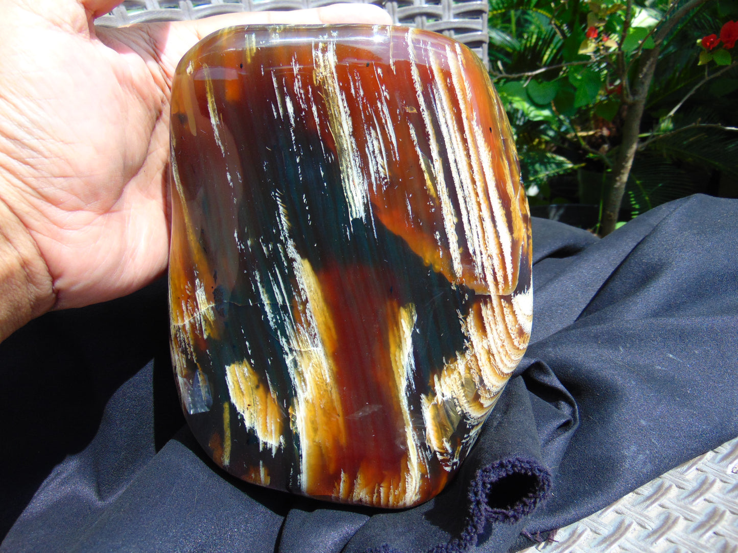 1407 gram Full polished Indonesian Inclusion Green Amber for Healing WY2