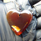 11  gr Heart Pendant Indonesian Red  Amber for Healing 26N50
