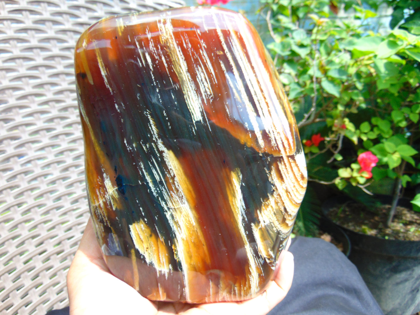 1407 gram Full polished Indonesian Inclusion Green Amber for Healing WY2