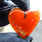 11  gr Heart Pendant Indonesian Red  Amber for Healing 26N50