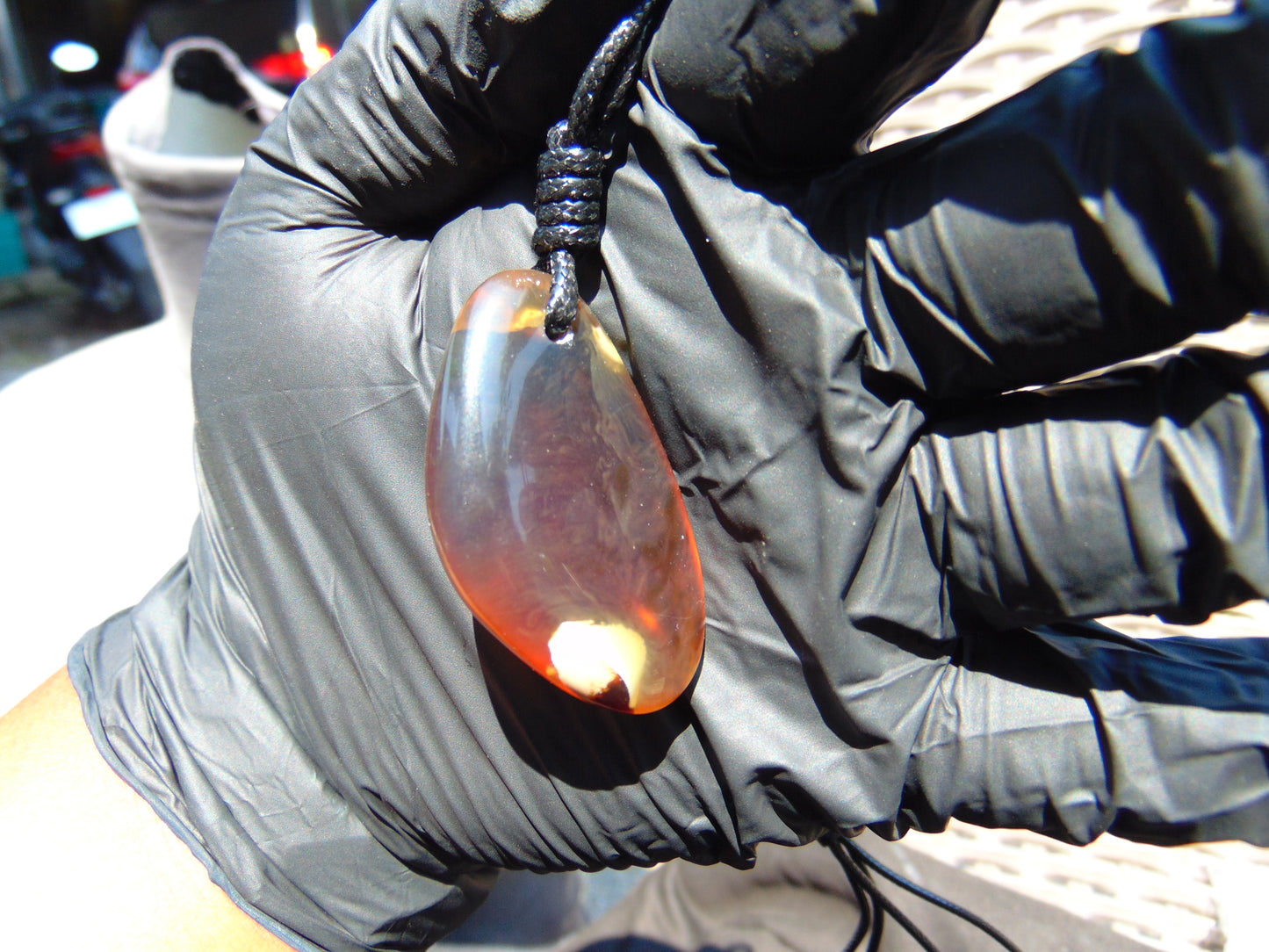 17 gr  Pendant Indonesian Blue Amber for Healing N81