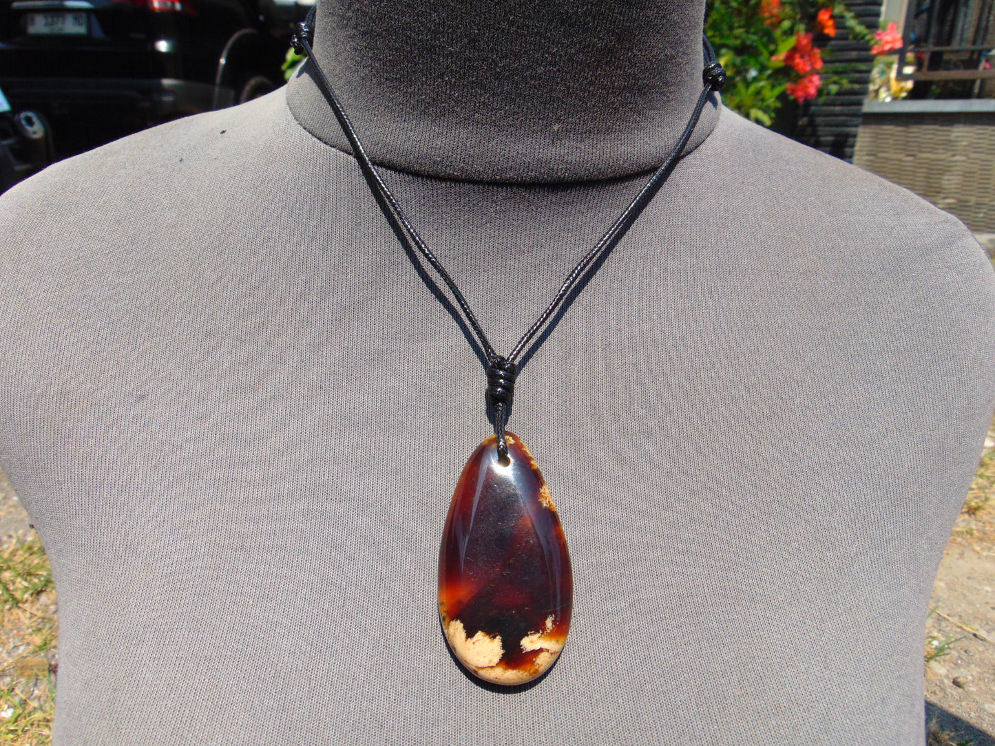 14 gr Pendant Indonesian white blue Amber for Healing Y2