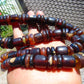 126 gr Small Necklace beads Indonesian red Amber for Healing 26NE23