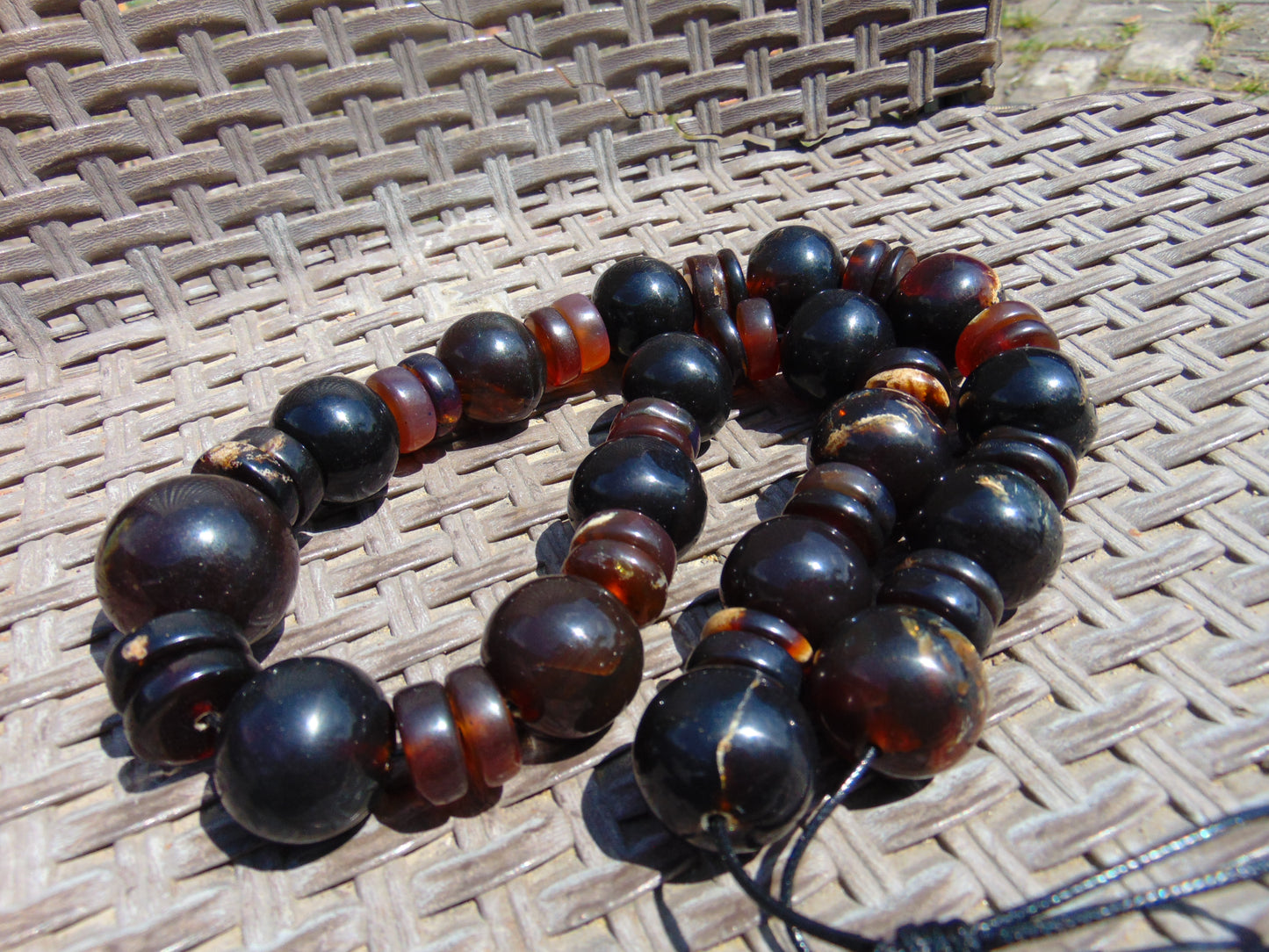 215 gram Small Necklace Beads Indonesian Amber for Healing 26NE5