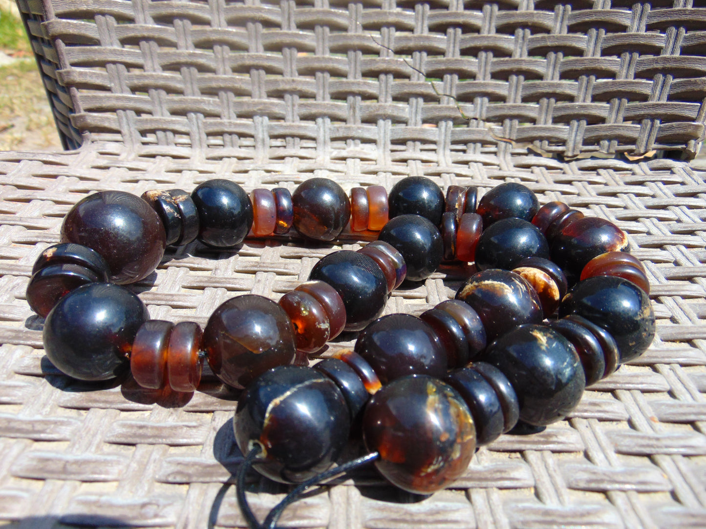 215 gram Small Necklace Beads Indonesian Amber for Healing 26NE5
