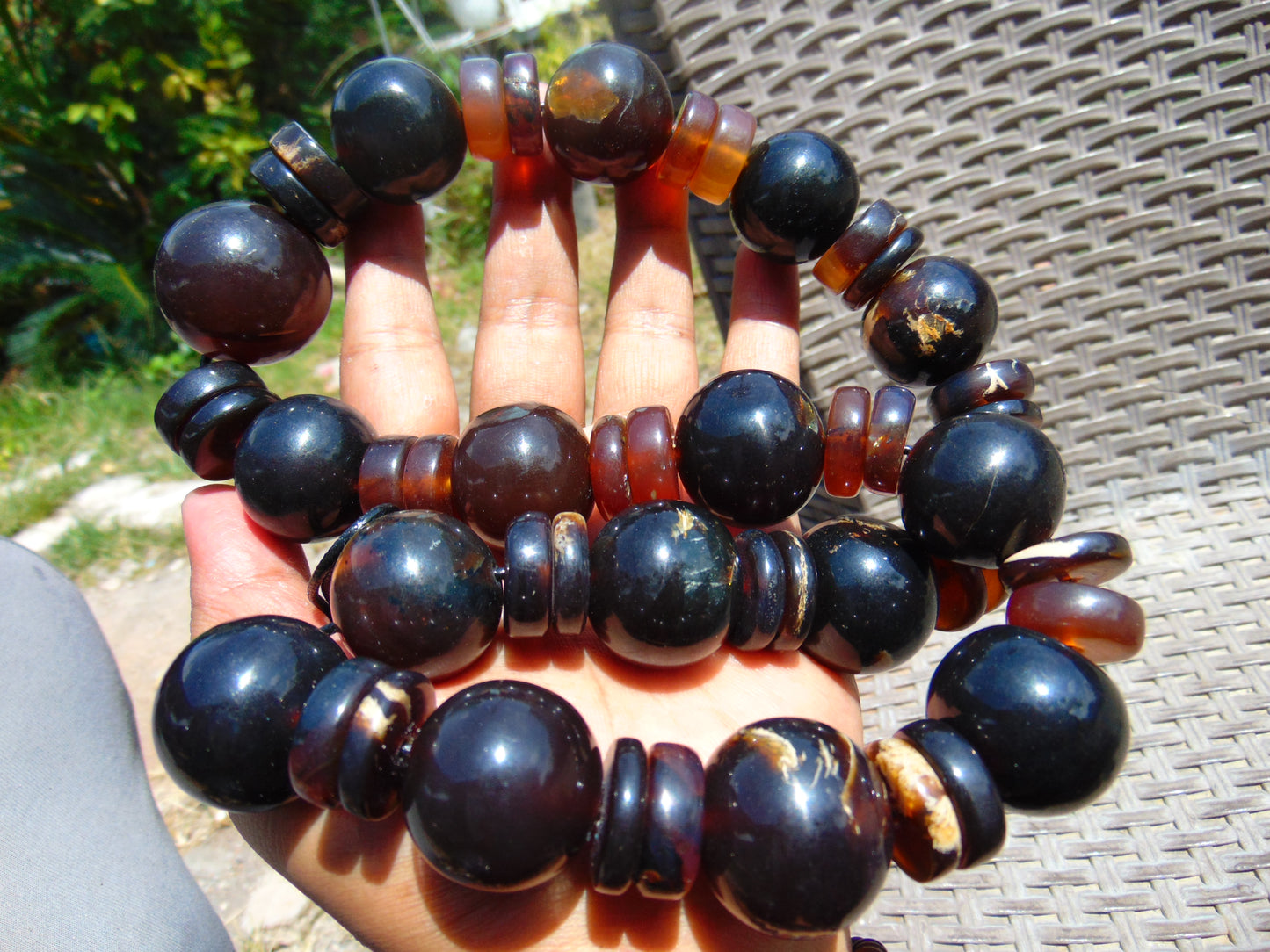 215 gram Small Necklace Beads Indonesian Amber for Healing 26NE5
