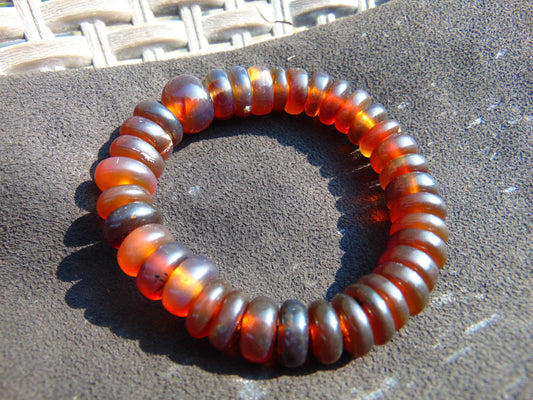 12 Gram 35 small Beads Tasbih Bracelet Indonesian Red Amber for Healing FR53