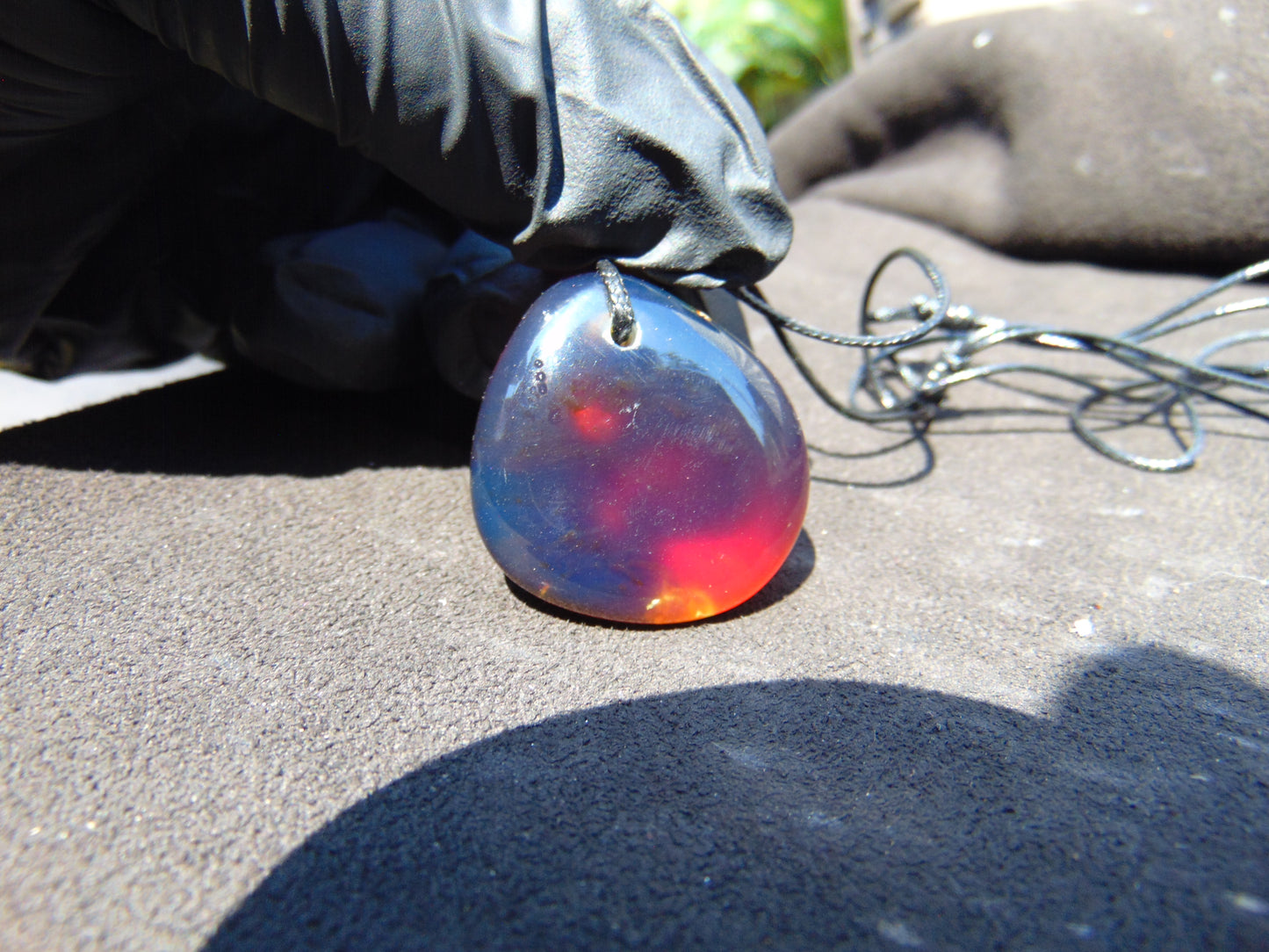 13 gr Pendant Indonesian Blue Amber for Healing P513