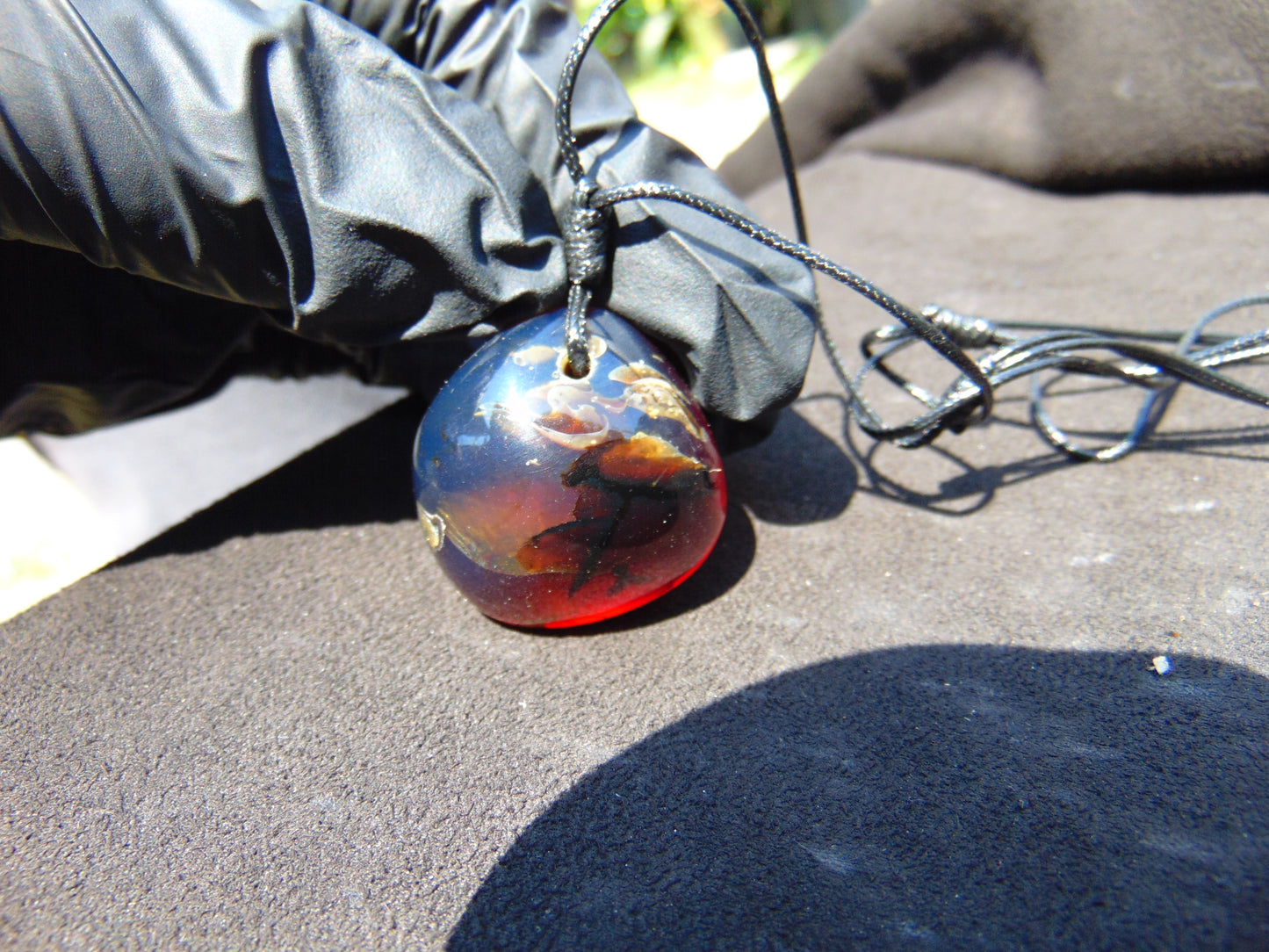 13 gr Pendant Indonesian Blue Amber for Healing P513