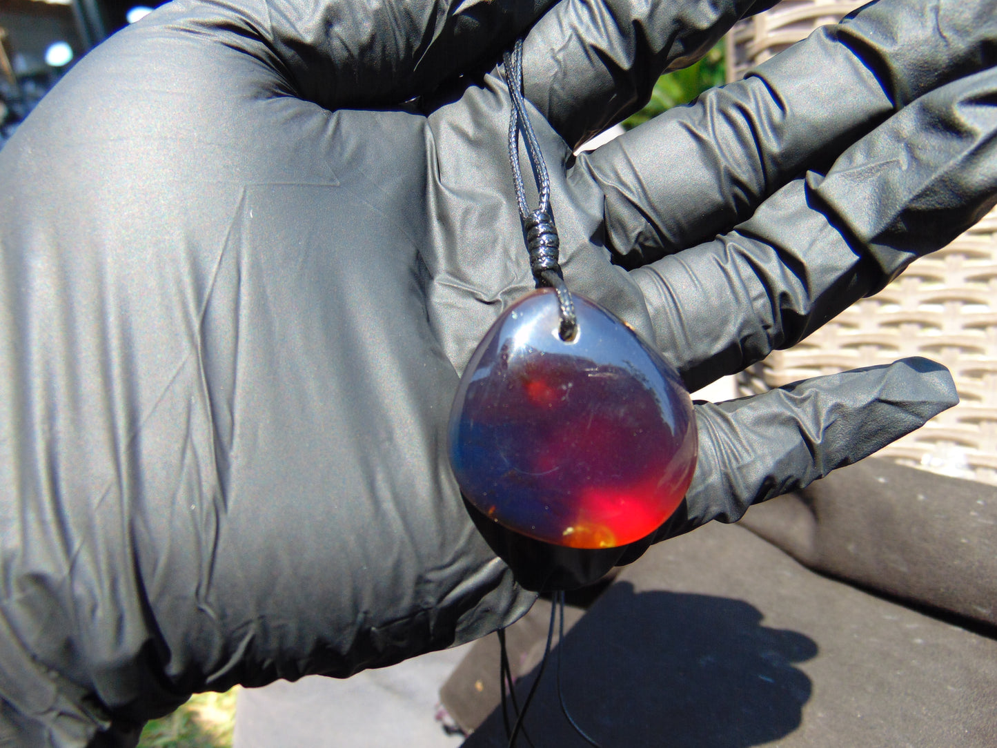 13 gr Pendant Indonesian Blue Amber for Healing P513