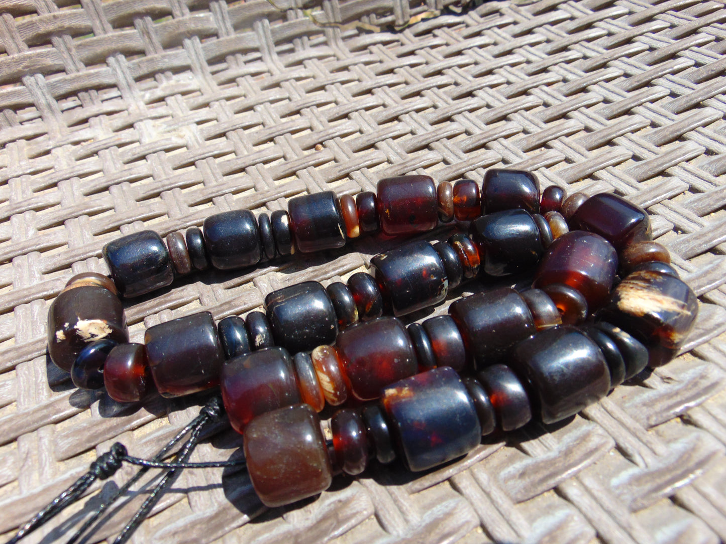 88 gr Small Necklace beads Indonesian red Amber for Healing 26NE8