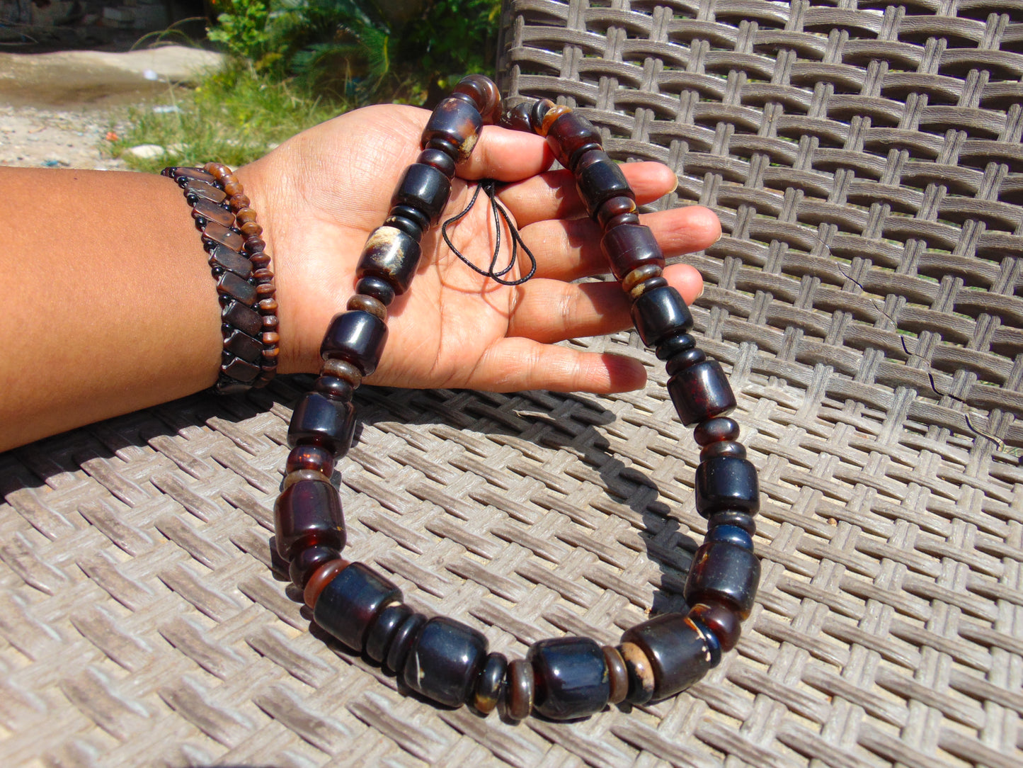 88 gr Small Necklace beads Indonesian red Amber for Healing 26NE8