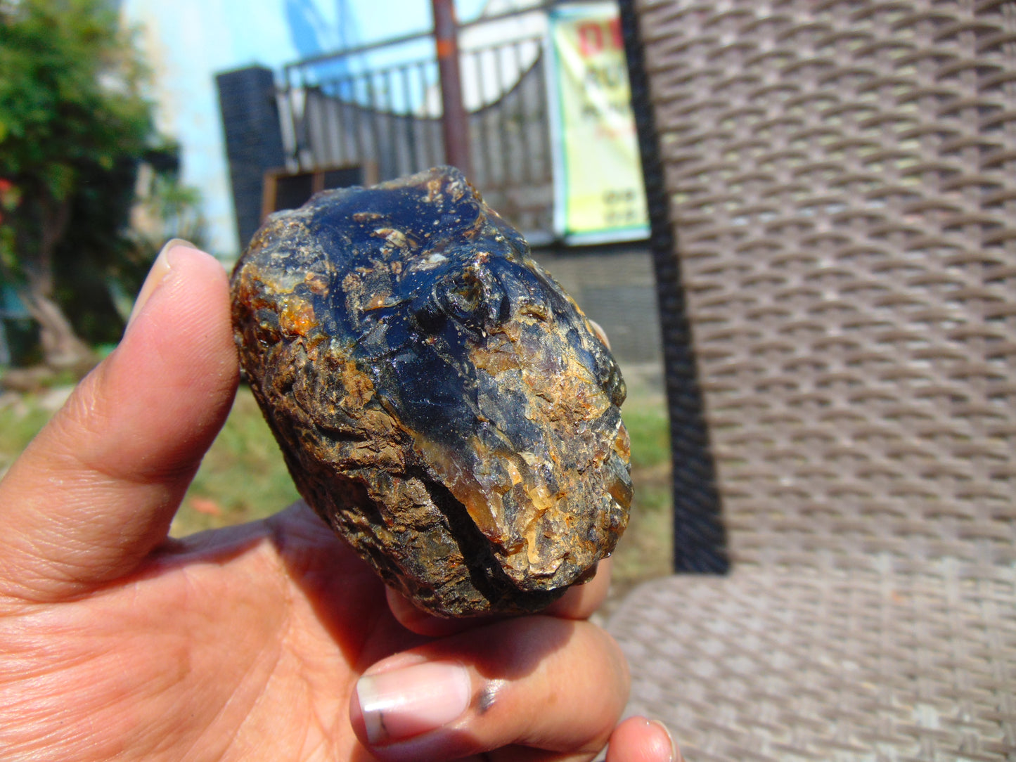 69 gram Rough Raw Indonesian Blue Amber for Healing 26MRB3
