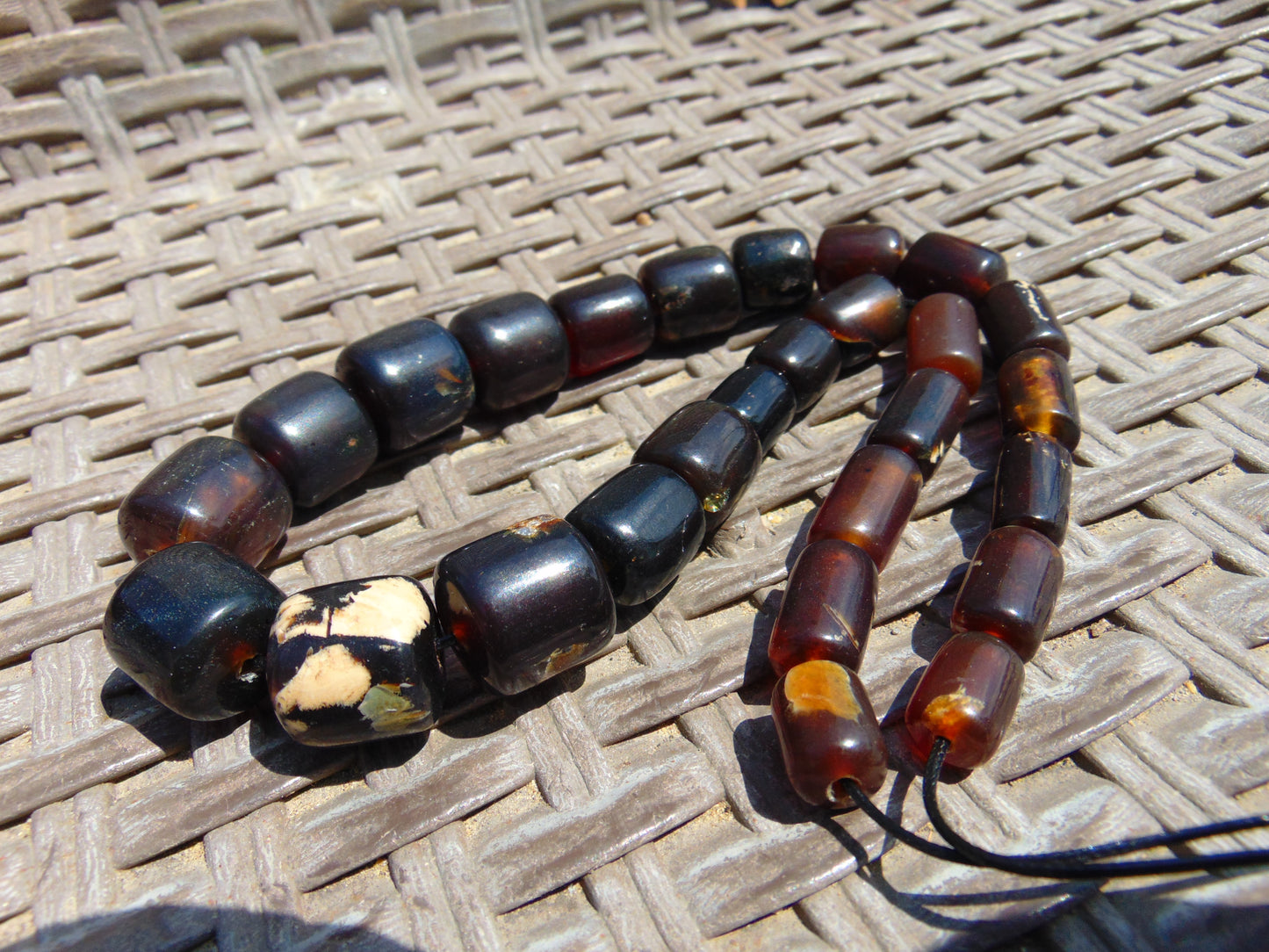46 gr Small Necklace beads Indonesian red Amber for Healing 26NE12