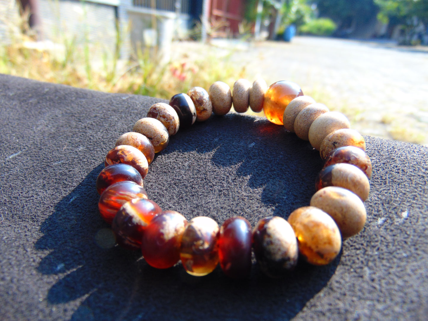 8 Gram 35 small Beads Tasbih Rosary Bracelet Indonesian White Amber for Healing FR51