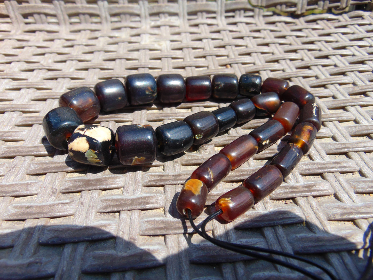 46 gr Small Necklace beads Indonesian red Amber for Healing 26NE12