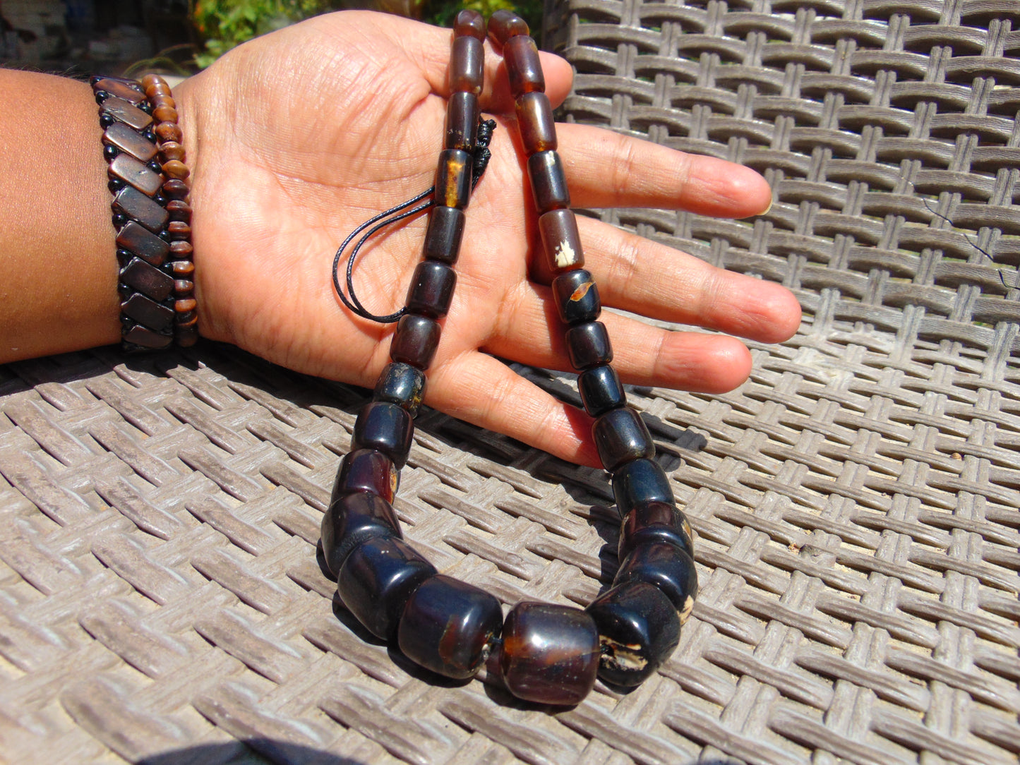 46 gr Small Necklace beads Indonesian red Amber for Healing 26NE12