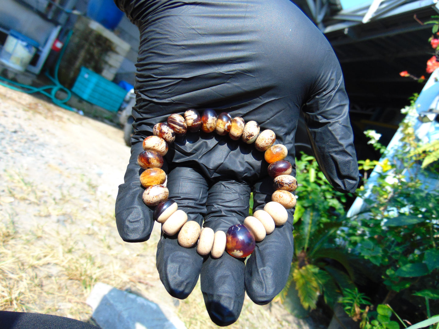 8 Gram 35 small Beads Tasbih Rosary Bracelet Indonesian White Amber for Healing FR51