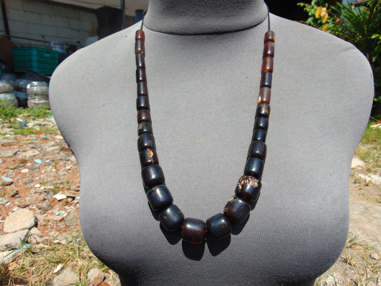46 gr Small Necklace beads Indonesian red Amber for Healing 26NE12