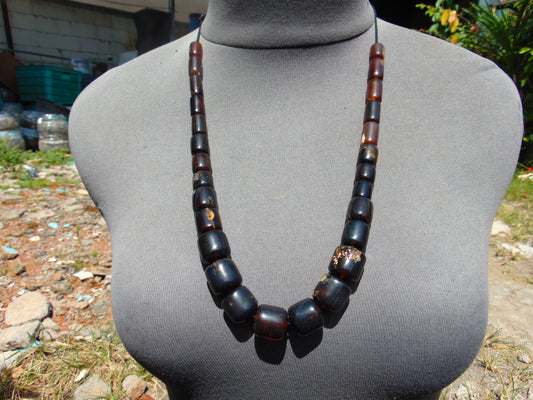 46 gr Small Necklace beads Indonesian red Amber for Healing 26NE12