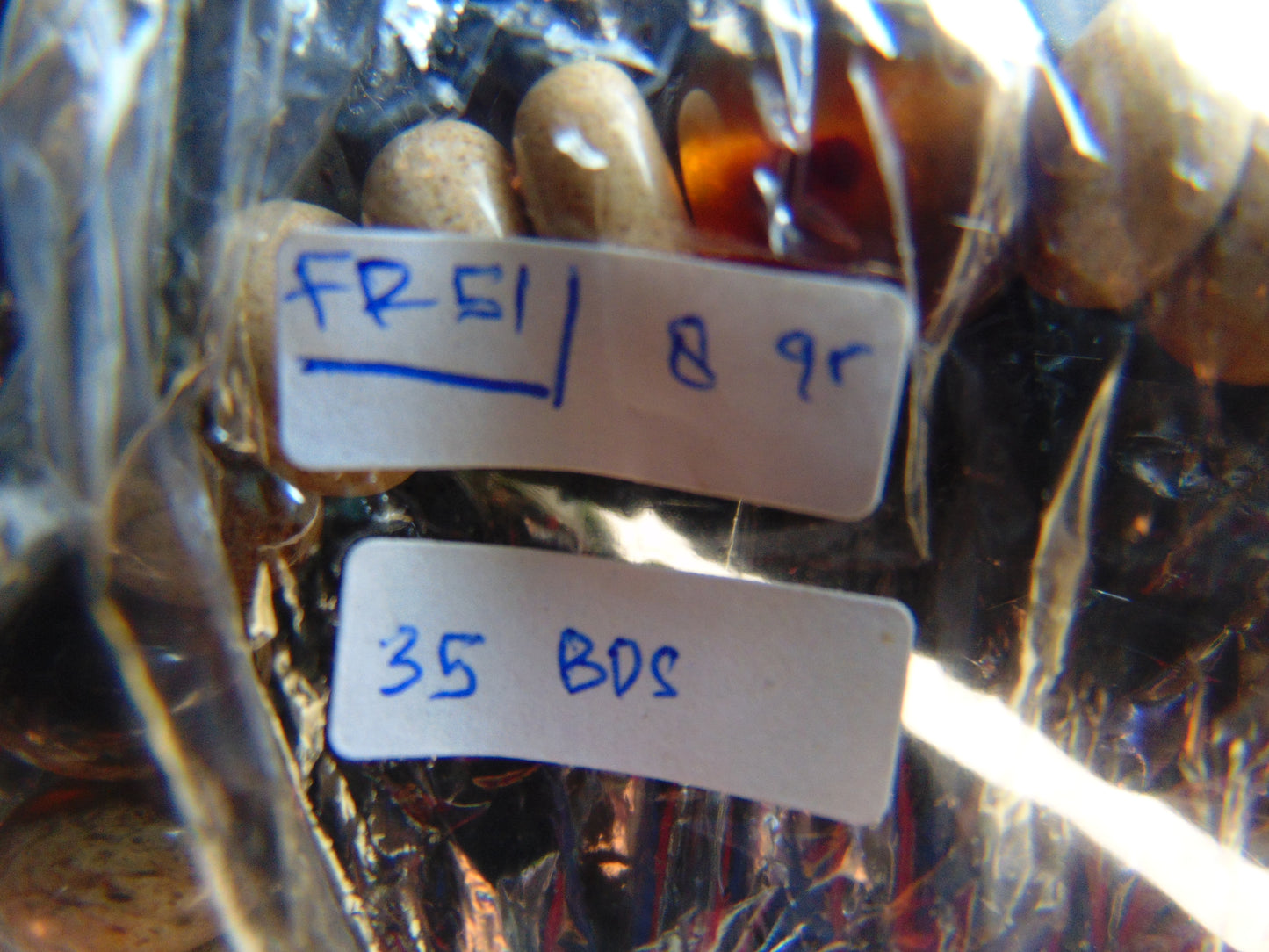 8 Gram 35 small Beads Tasbih Rosary Bracelet Indonesian White Amber for Healing FR51