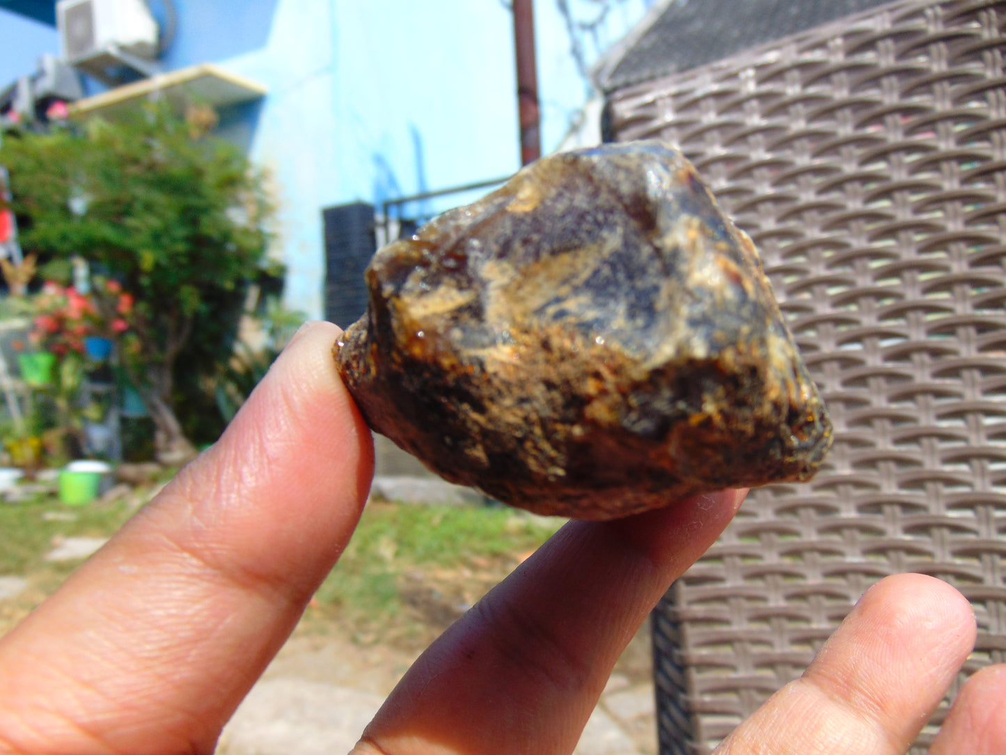 37 gram Rough Raw Indonesian Blue Amber for Healing 26MRB7