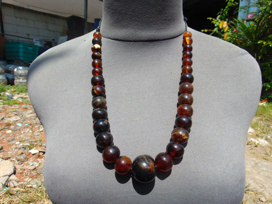 63 gram Small Necklace Beads Indonesian Amber for Healing 26NE14
