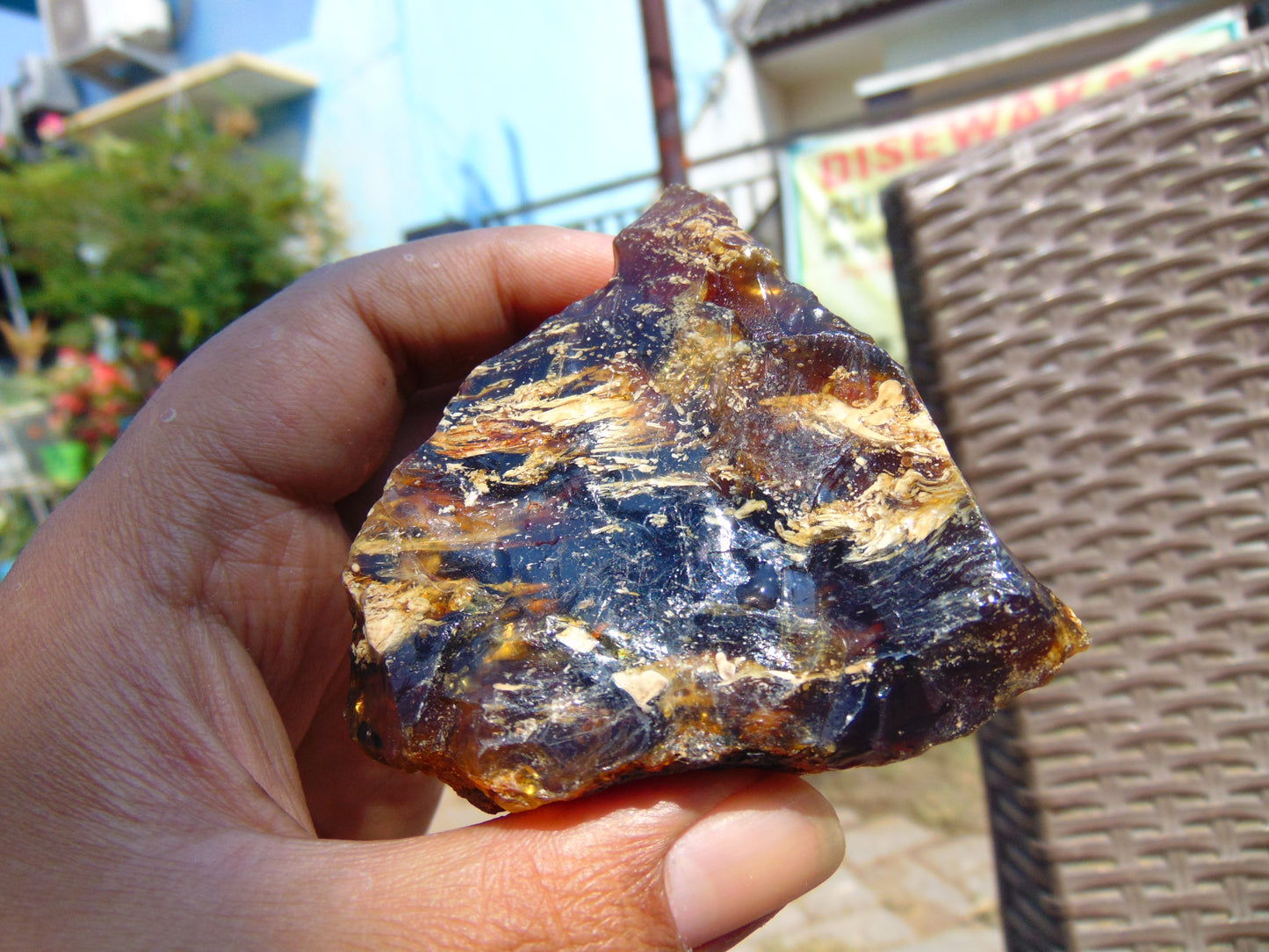 81 gram Rough Raw Indonesian Blue Amber for Healing 26MRB35