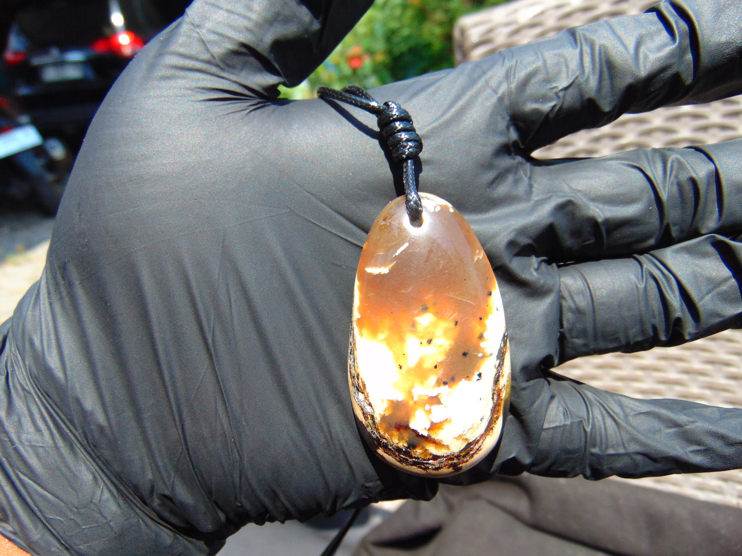 13 gr Teardrop Pendant Indonesian Amber for Healing A12