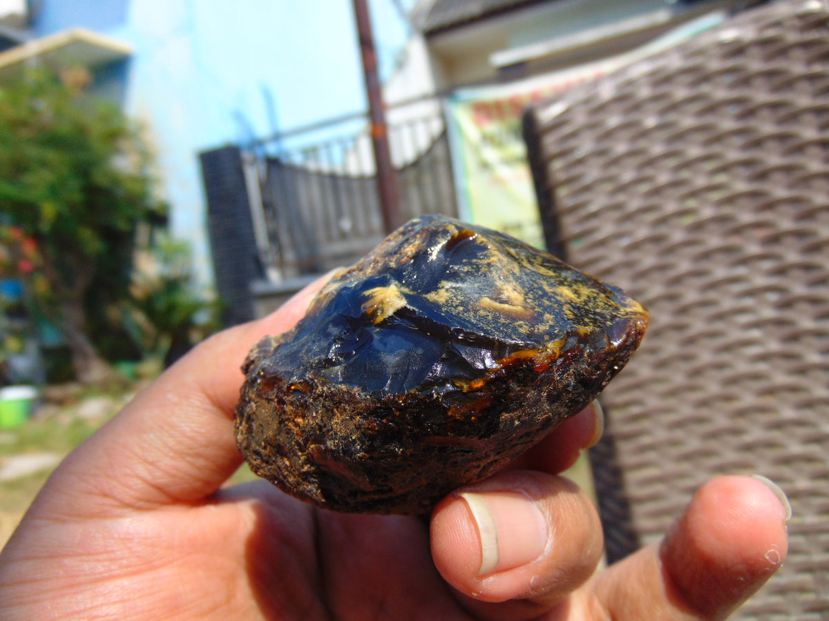 38 gram Rough Raw Indonesian Blue Amber for Healing 26MRB8