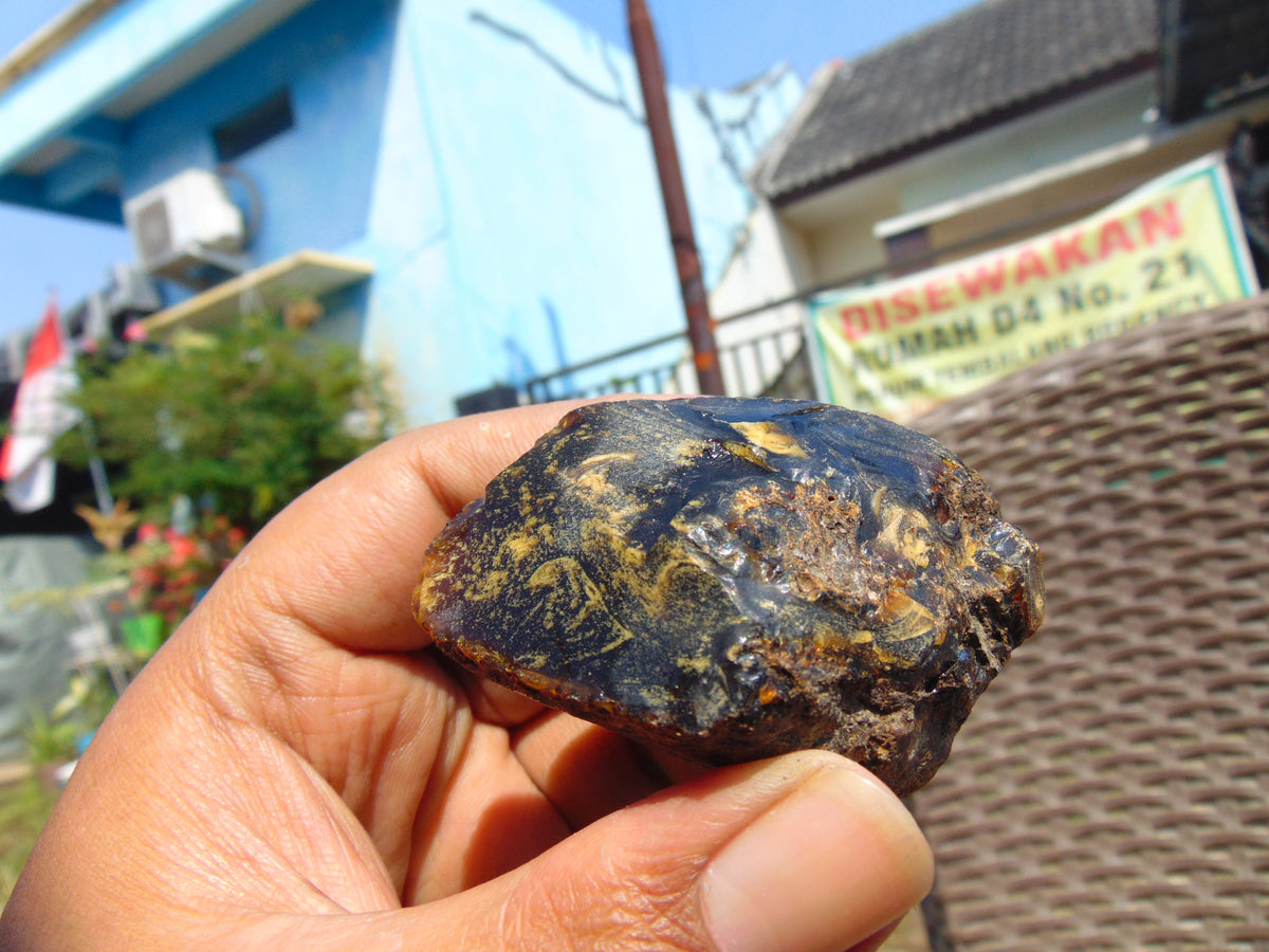 38 gram Rough Raw Indonesian Blue Amber for Healing 26MRB8